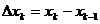 dx (k) = x (k) - x (k-1)