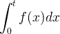 \ Int_ {0} ^ {टी} f (x) dx