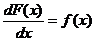 dF (x) / dx = f (x)