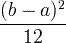 \ фрац {(ба) ^ 2} {12}